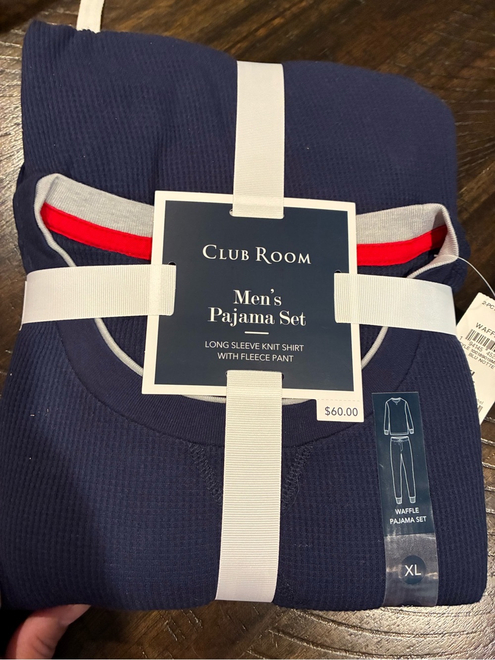Club Room Navy and Red Men's Pajama Set